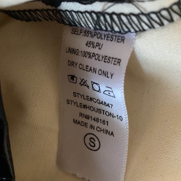 Buddy Love Houston faux leather NWOT puffed sleeve top - Picture 8 of 9